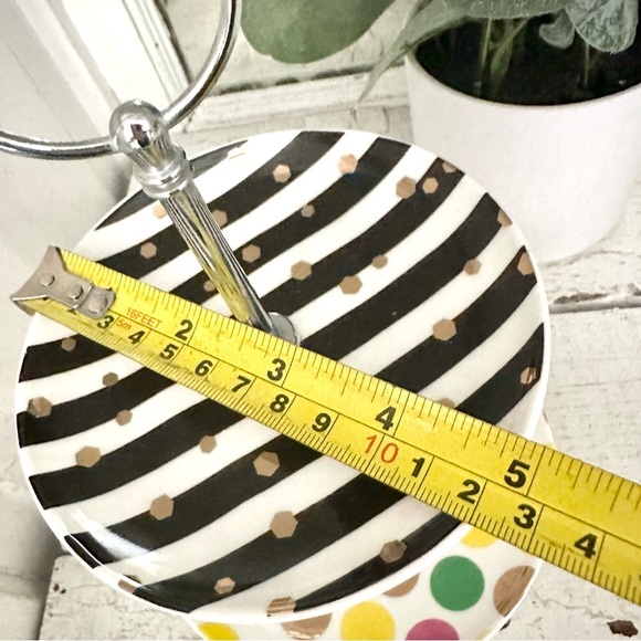 Black & White Tiered Tray Cake Cupcake Candy Stand Jewelry Organizer Pedestal - Picture 5 of 8